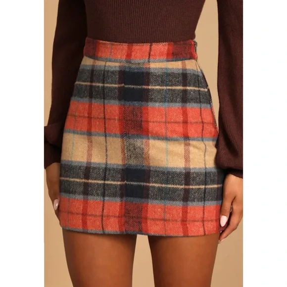 Lulu's Mad for Plaid Mini Skirt NWOT - Picture 1 of 9